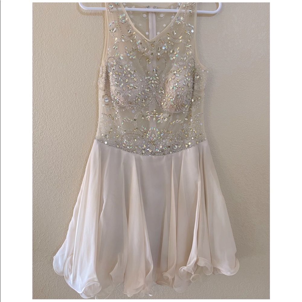 Champagne Cocktail Dress. Size L. From Poly USA by Neblon.
